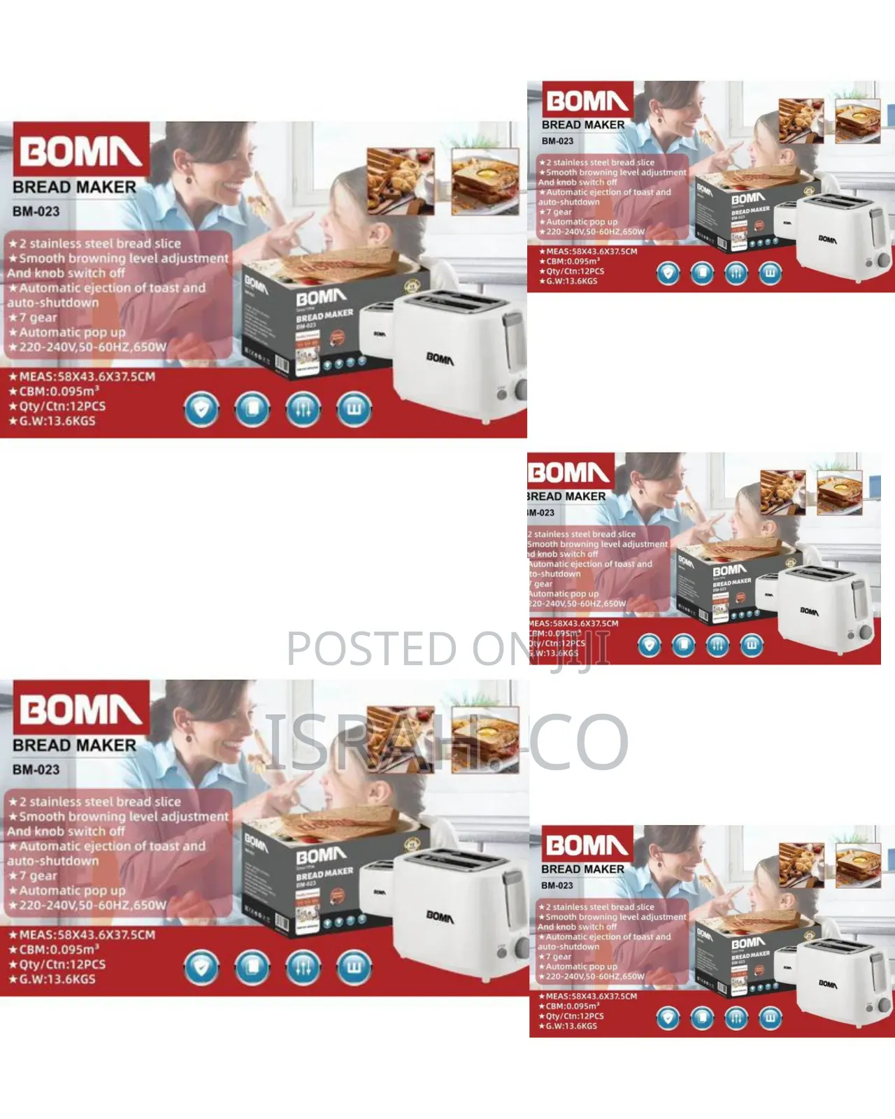 Boma 2 Silice Lift and Look Touch Bread Toaster