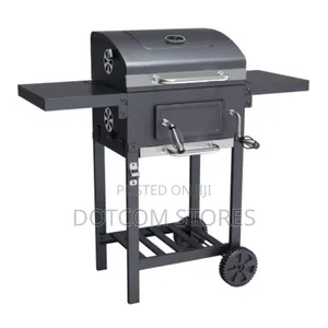 Charcoal Barbecue Grill and Smoker Trolley.
