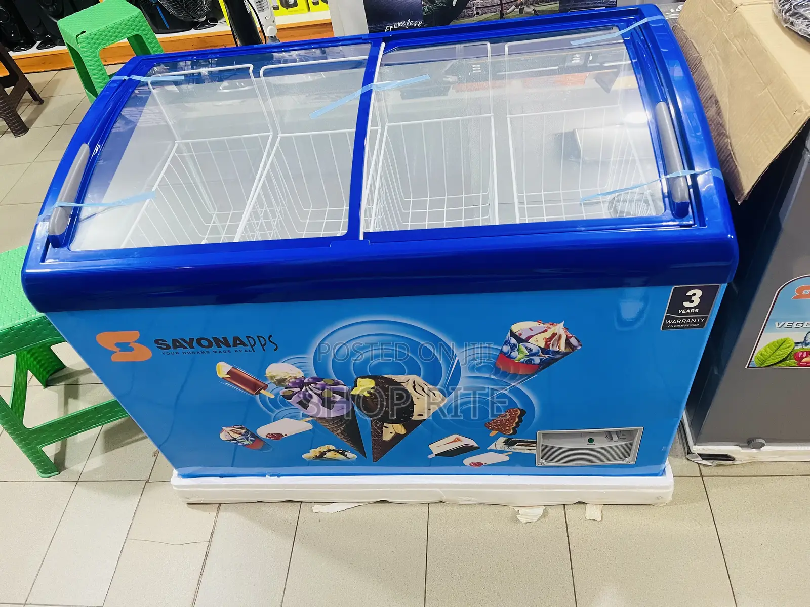 Sayona 300 Liters Freestanding Ice Cream Display Freezer