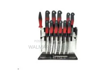 Elegant Kitchen Knife Set With Clear Block Stand