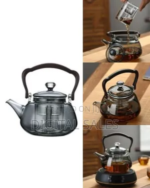 Smoky Gray Borosilicate Glass Teapot