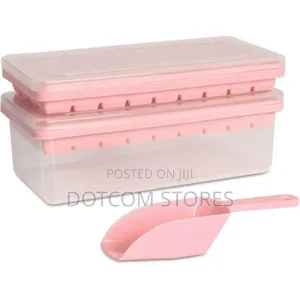 Multicolored Ice Cube Trays With Scoop