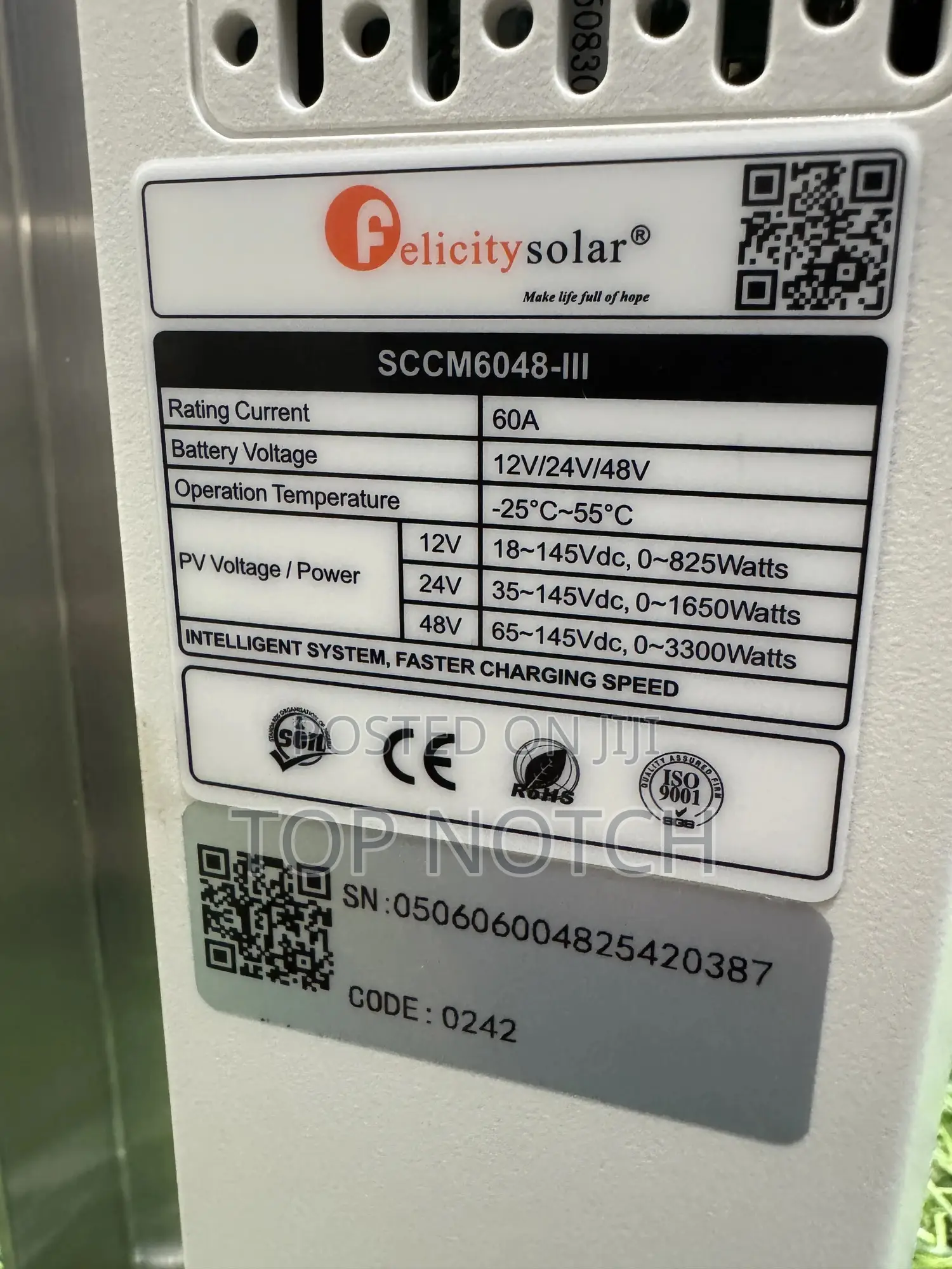 60a Felicity MPPT Solar Charge Controller