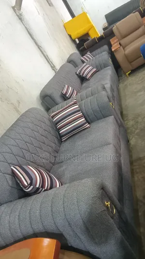 Grey Sofa Six Seater