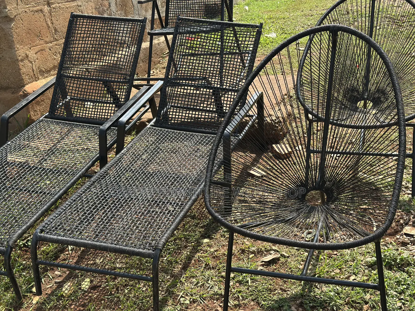 Swimming Pool Sun Bath Rattan Beds