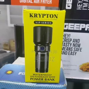 Krypton Waterproof Led Flash Light With Power Bank