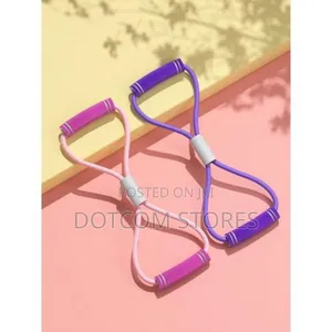 Muscles Training Chest Back Purple 8-Shaped Elastic Rope