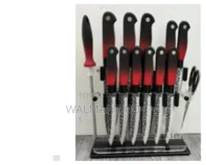 Decorative Kitchen Knife Set With Clear Acrylic Stand