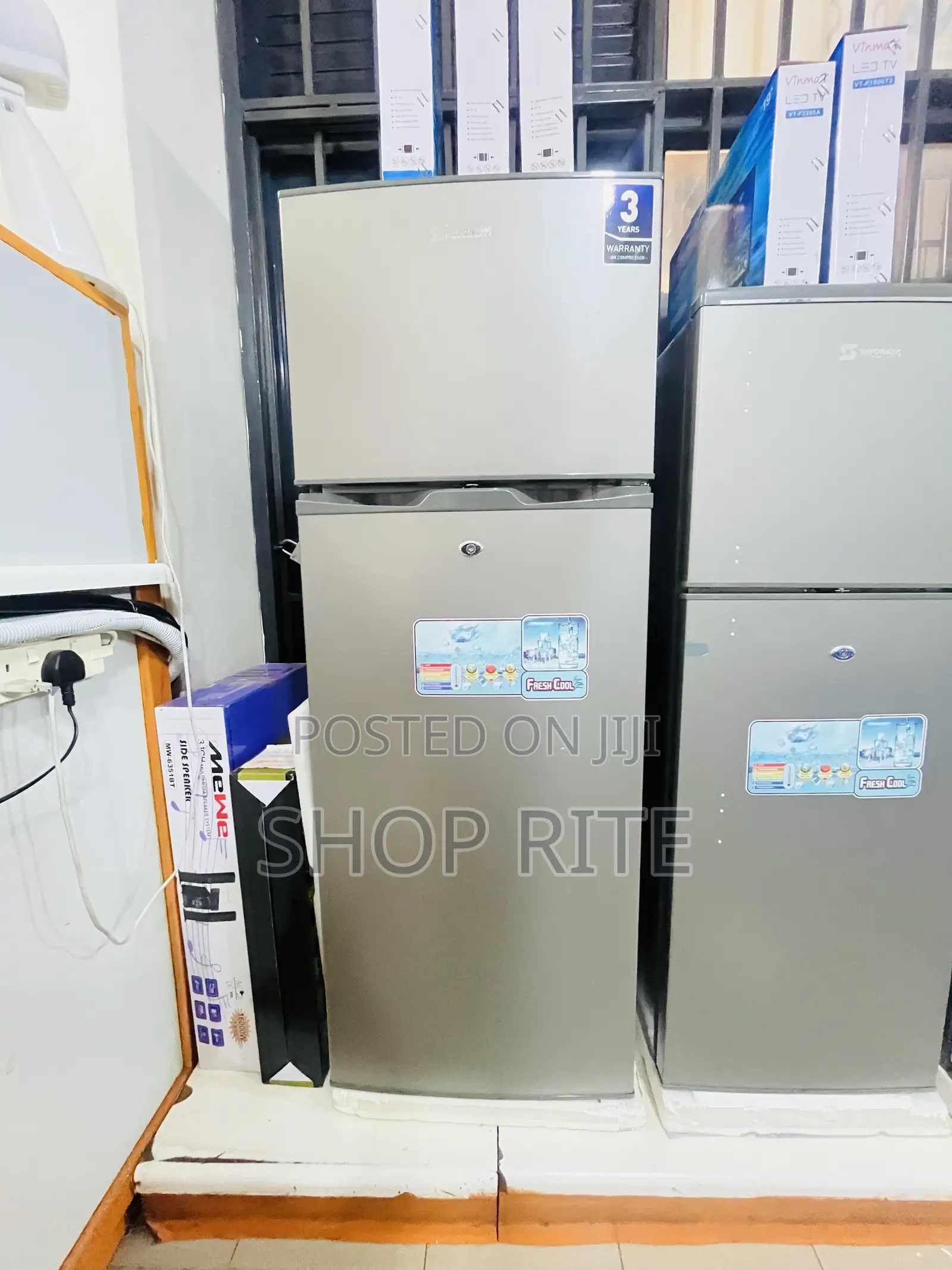 Sayona 275 Liters Double Door Silver Refrigerator