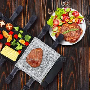 Saysonapps Raclette Grill With Granite Stone Grill Top Model SBBQ-4418