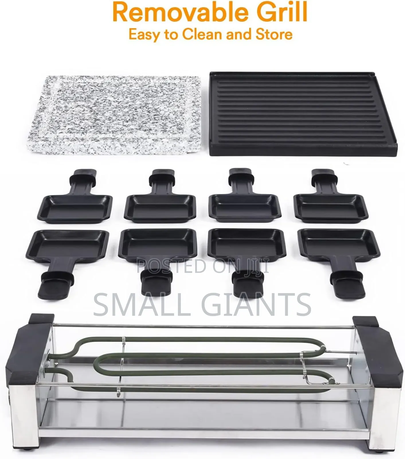 Saysonapps Raclette Grill With Granite Stone Grill Top Model SBBQ-4418