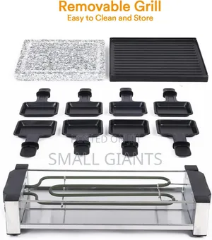 Saysonapps Raclette Grill With Granite Stone Grill Top Model SBBQ-4418