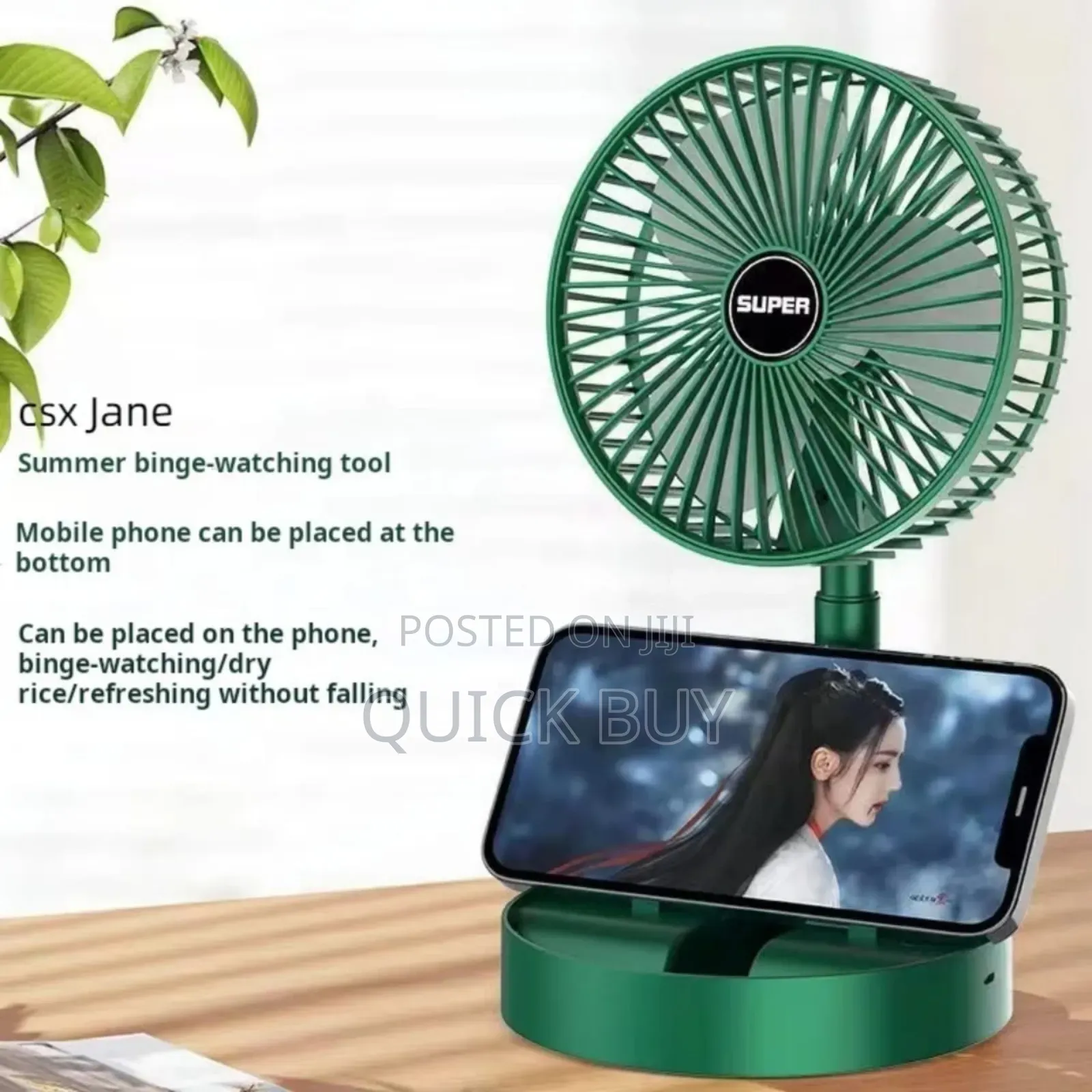 Foldable Rechargeable Electric Desk Fan