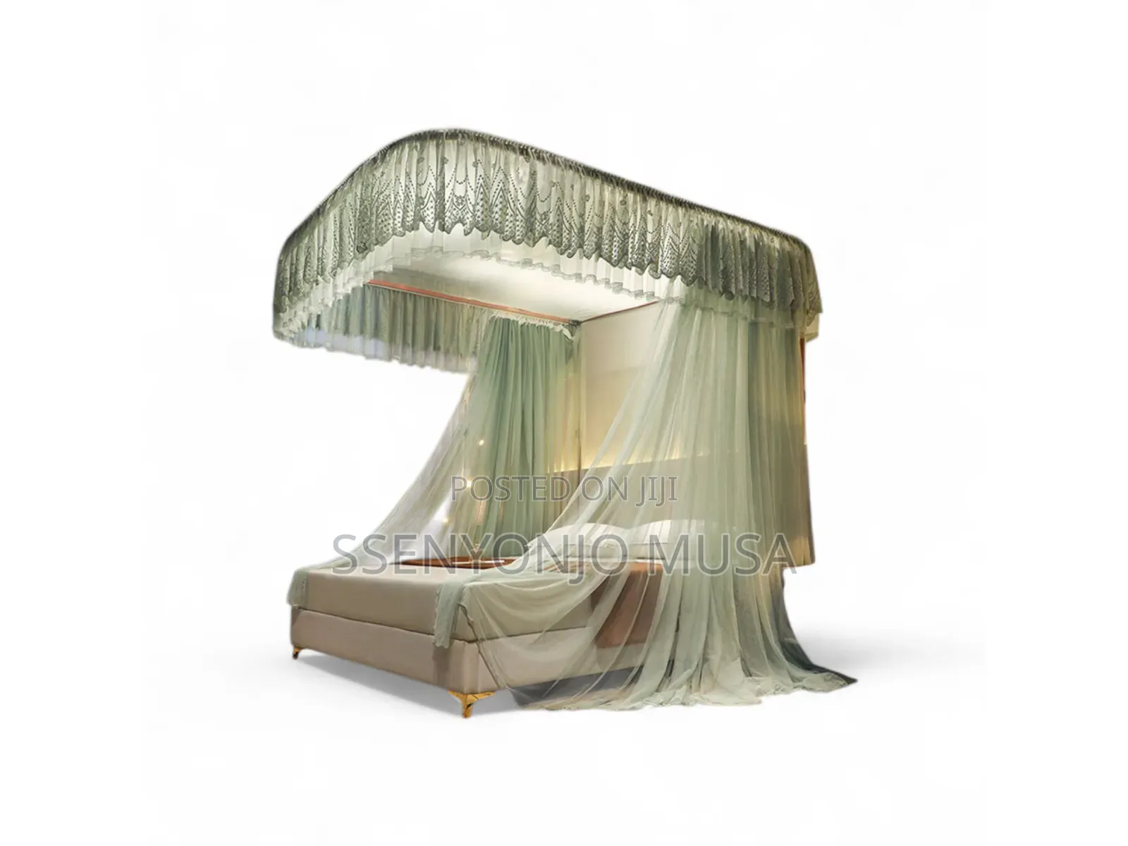 Two Stand Rail Mosquito Net | Top Design May Vary |Elegant-