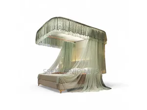 Two Stand Rail Mosquito Net | Top Design May Vary |Elegant-