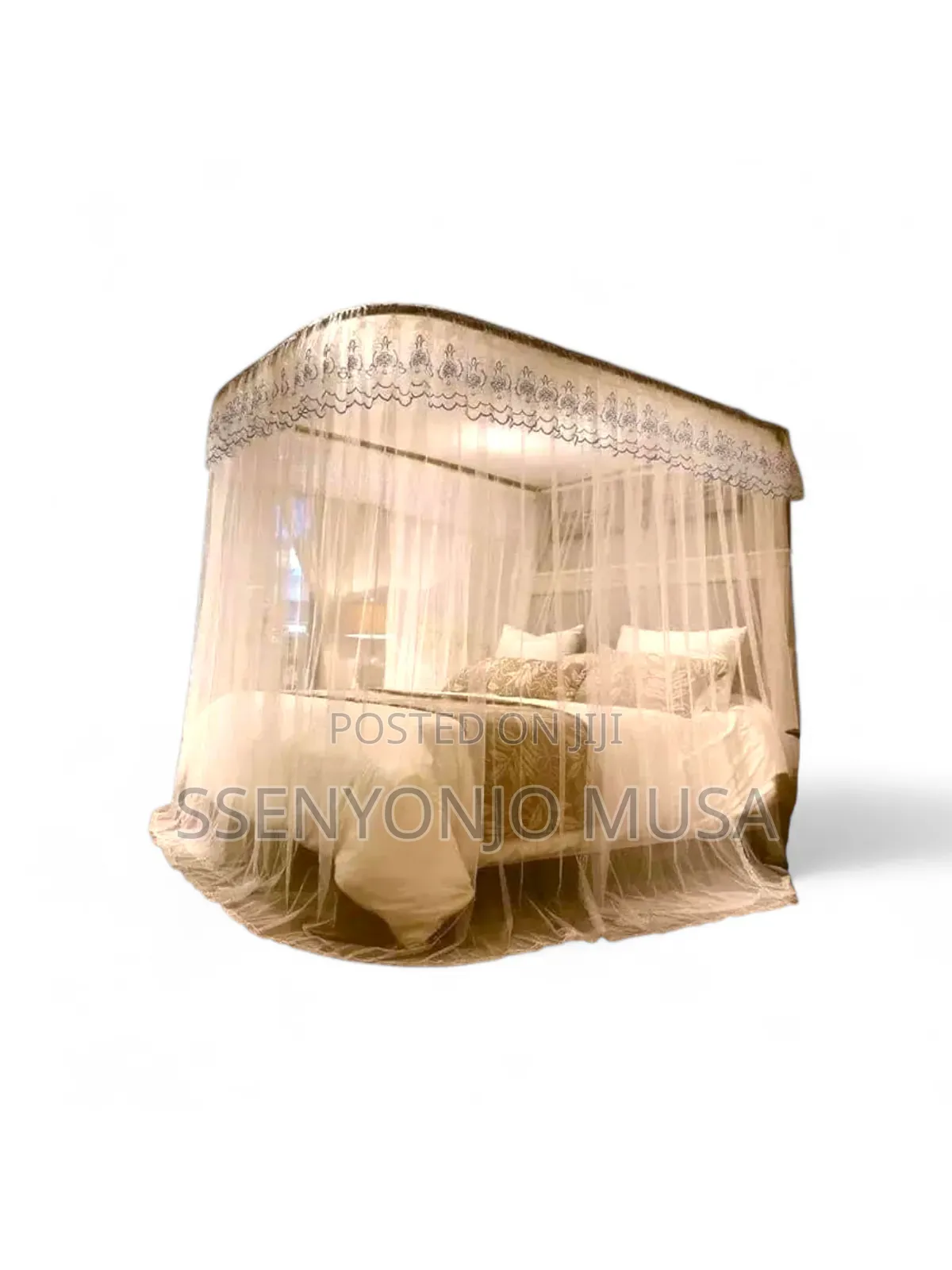 Two Stand Rail Mosquito Net | Top Design May Vary |Elegant-
