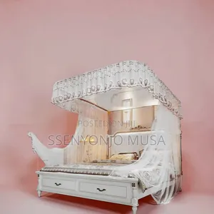 Two Stand Rail Mosquito Net | Top Design May Vary |Elegant-
