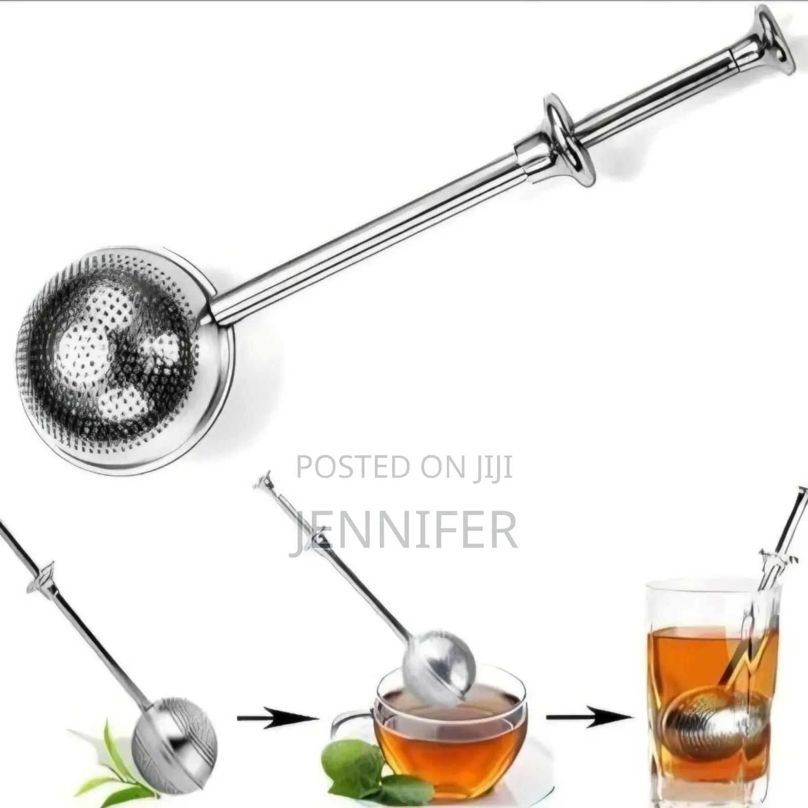 Stainless Steel Telescopic Tea Infuser or Strainer.