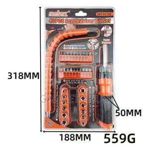 43 PCS Socket Ratchet Wrench Screwdriver Bit Set