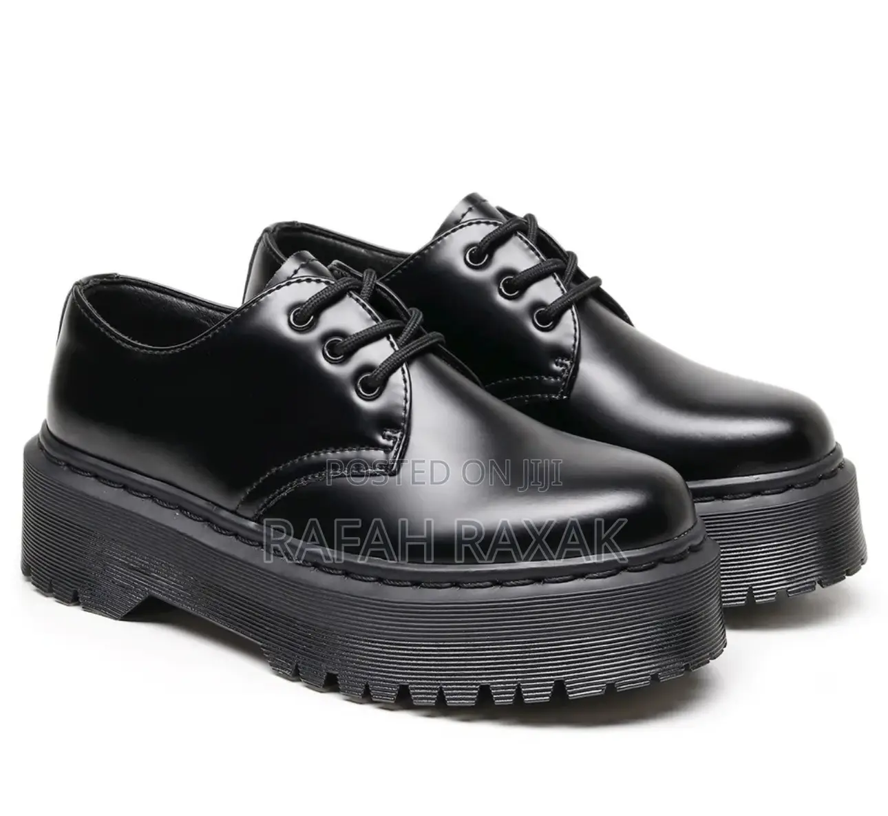 Original Black Dr Martens Platform Oxford Chunky Shoes