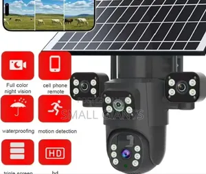 V380 Pro Solar-Powered Smart Alarm PTZ Security Camera System