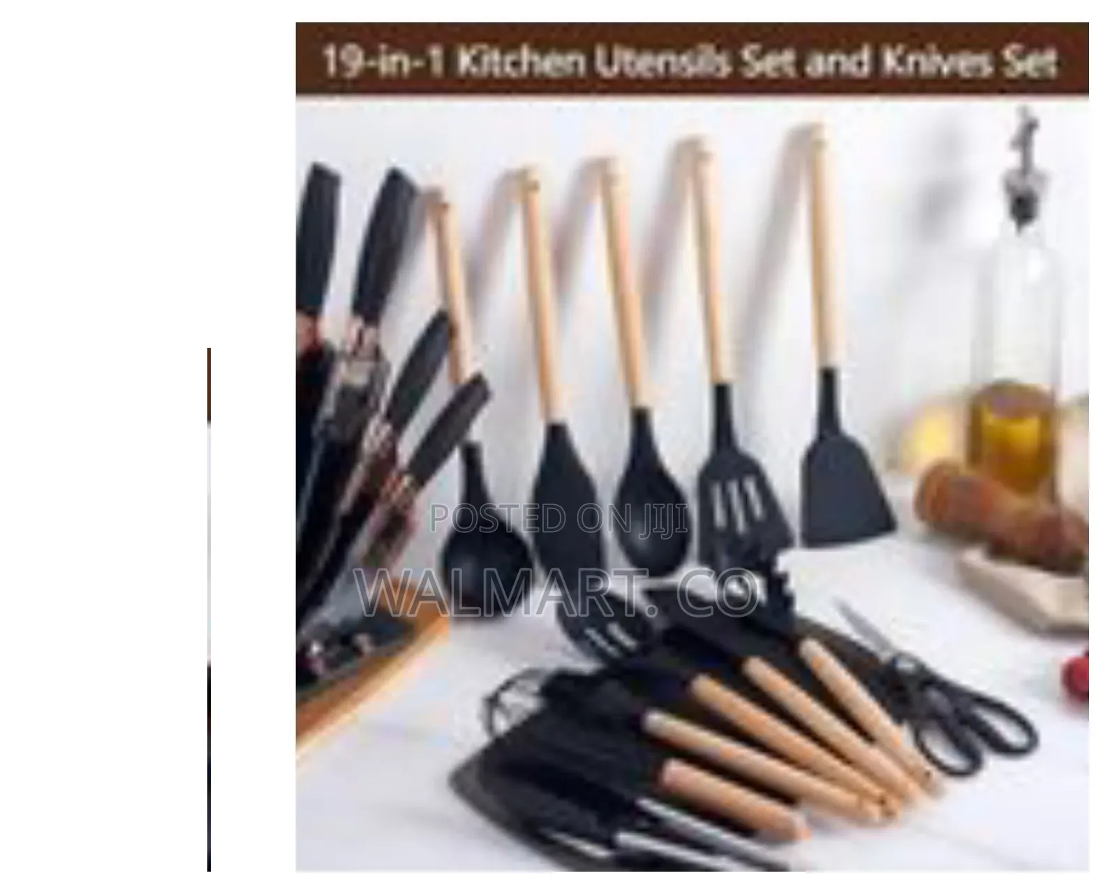 Multipurpose Utensil and Knife Kitchen Set With Integrated Storage