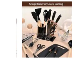 Multipurpose Utensil and Knife Kitchen Set With Integrated Storage
