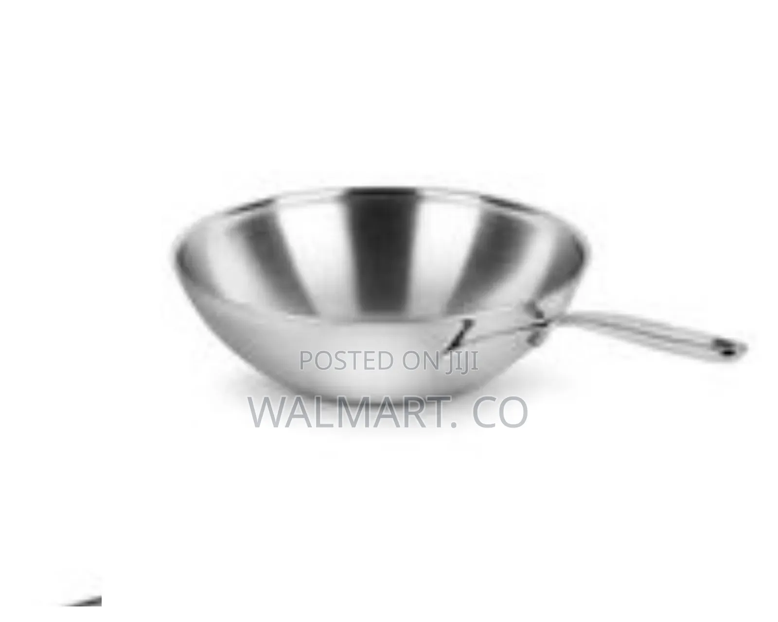 Stainless Steel Wok/Stir Fry Pan Silver