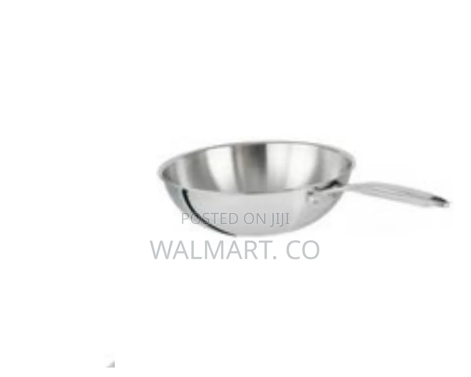 Stainless Steel Wok/Stir Fry Pan Silver