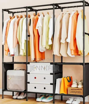 Freestanding Metal Garment Rack or Portable Closet