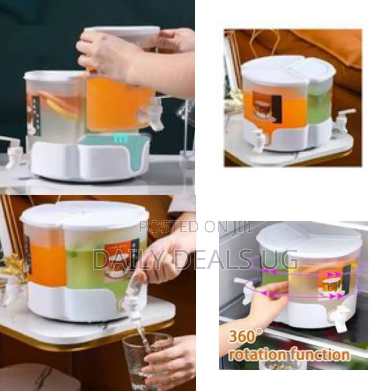 Multi-Compartment Beverage Dispenser - Transparent