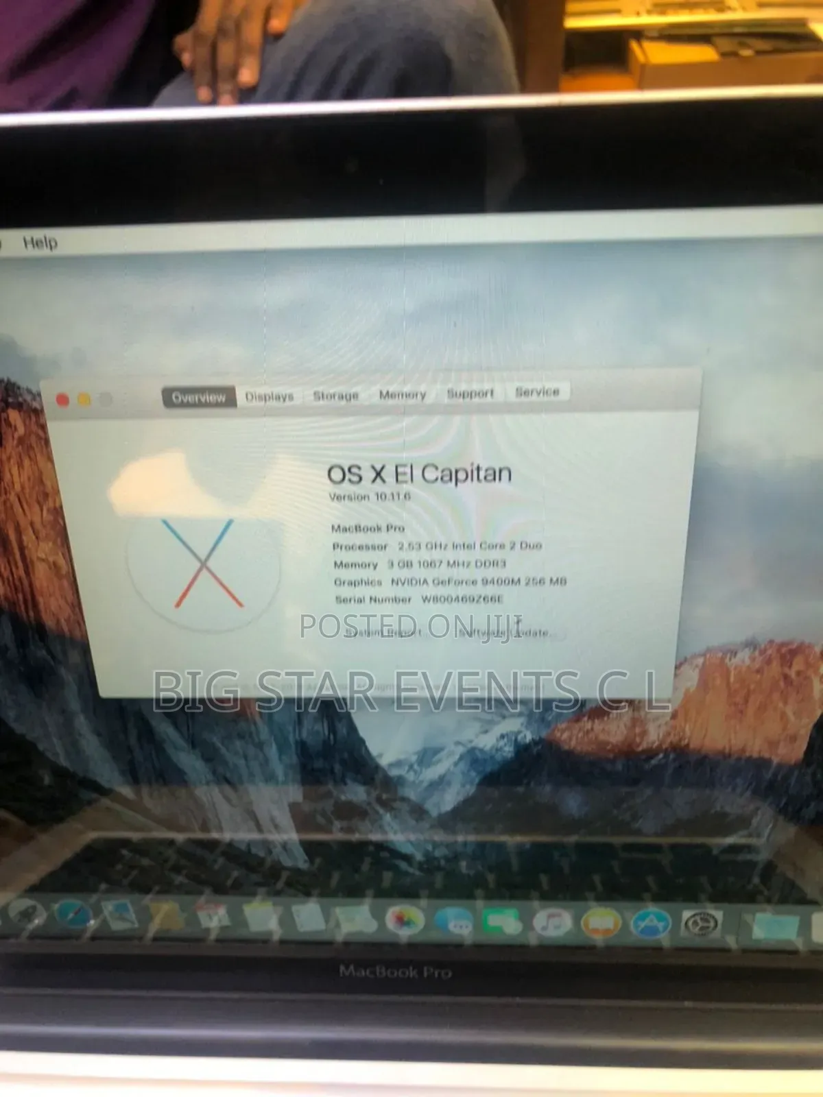 Laptop Apple MacBook Pro 4GB Intel Core 2 Duo SSD 320GB