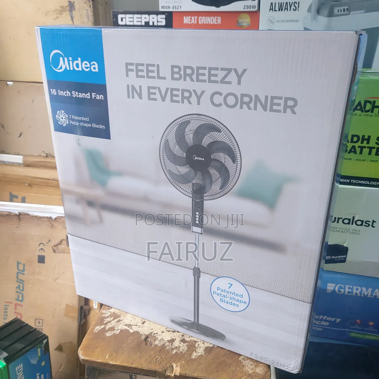 Midea Electric Stand Fan With 7 Blades