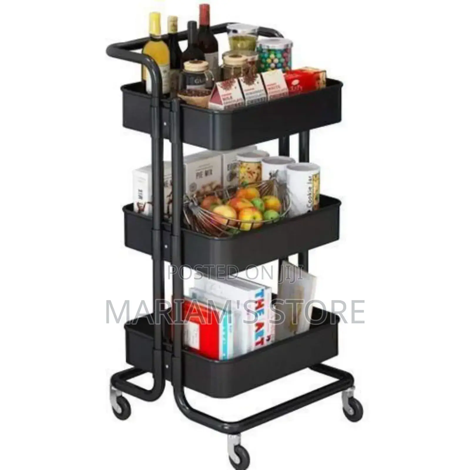 Storage Trolley Cart - 3 Tier Rolling Utility