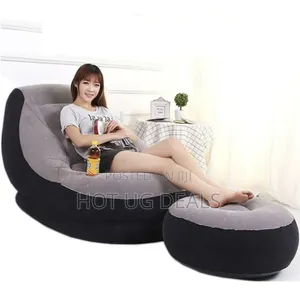 Intex Air Seat With A Footrest Stool Comes With A Pump-black