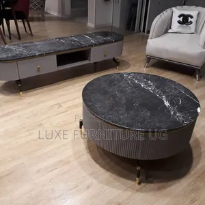 Flat Tv Stand Round Table Set