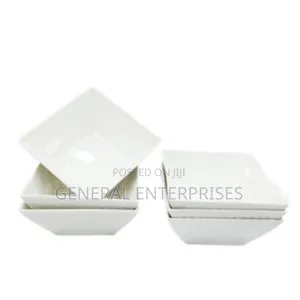 Set of Modern White Square Bowls