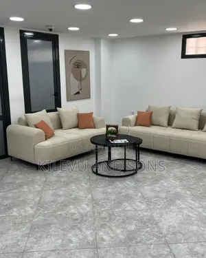 Modern Sofa Set With Leather