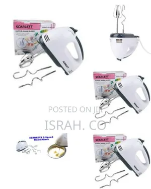 Scarlett 7-Speed Electric Hand Mixer, Egg Beater,White