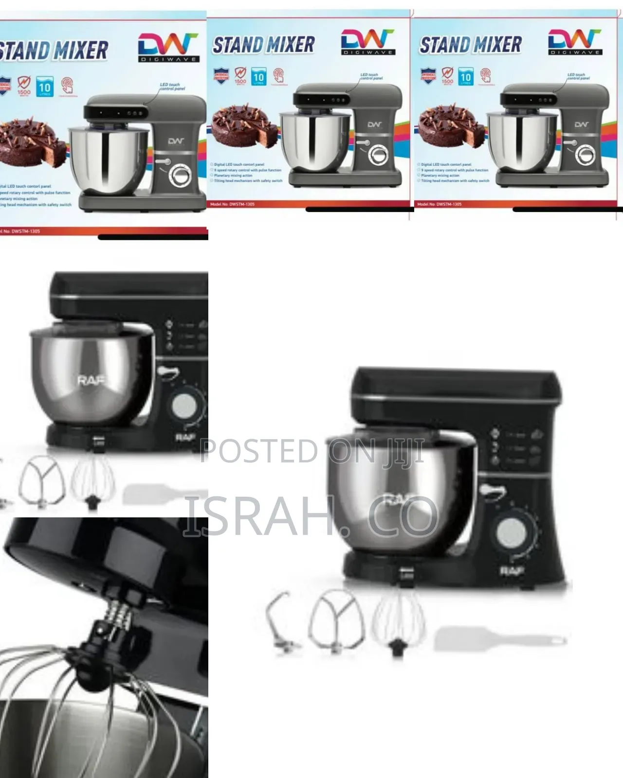 Digiwave 10ltr Stand Mixer 1200ws Bowl Capacity Extra Powerful Motor 6