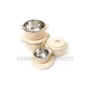 Set of 4 Thermo Insulated Hot Pots in Cream