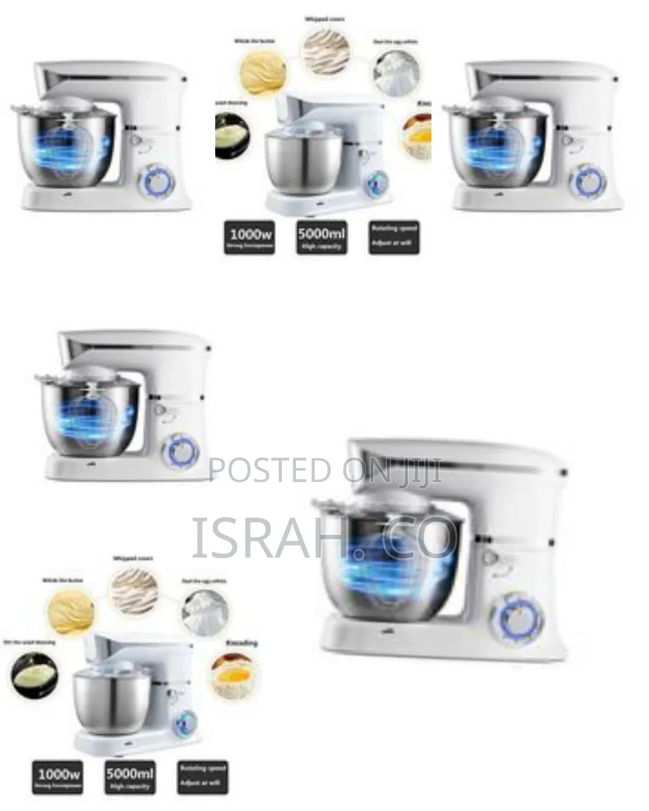 Hoffmans 6l 3in1blender Dough Hand Stand Mixer Food Processor- White