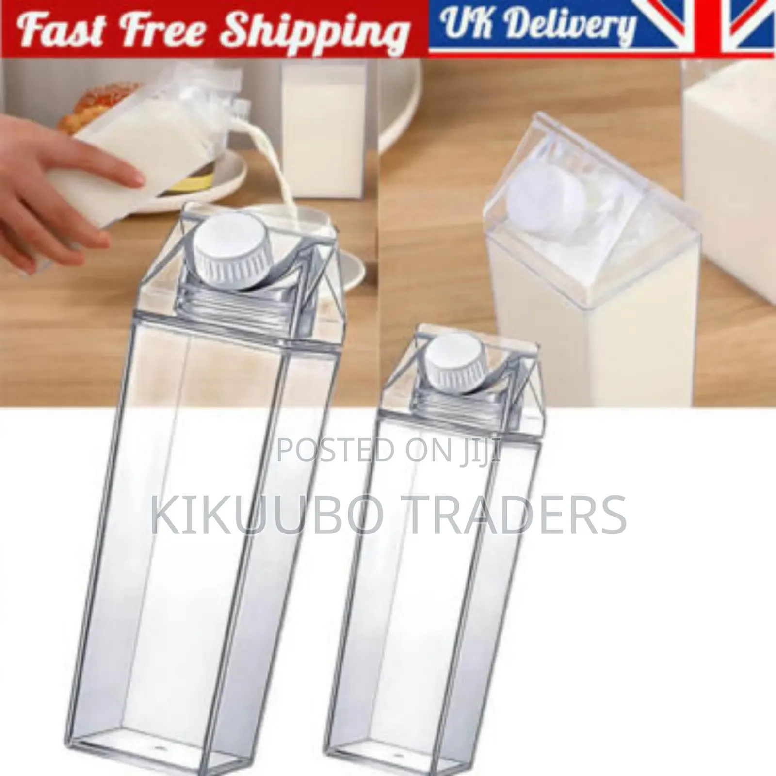Clear Milk Carton Bottle