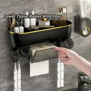 Walk Mount Toothbrush Holder Bathroom Organizer