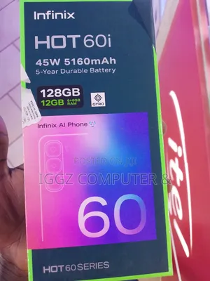 New Infinix Hot 60i 128 GB Black