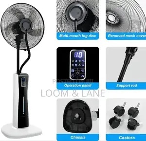 Oscillating Pedestal Fan With Mist