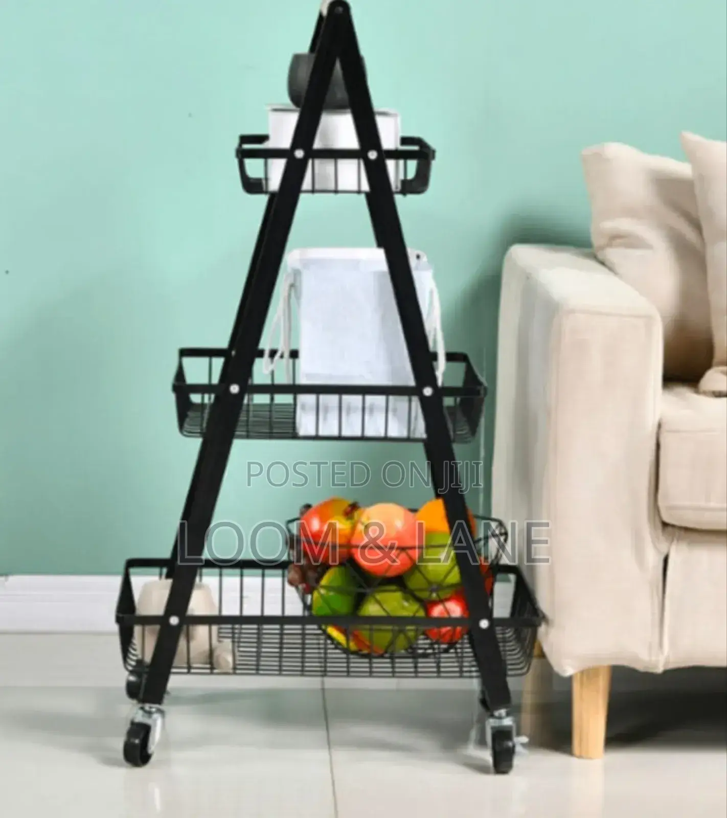 3-Tier Multipurpose Rolling Storage Trolley