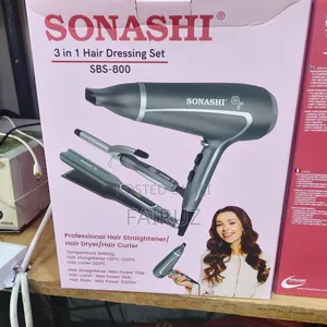 3in 1 Sonashi Hair Dryer Curling and Straightener