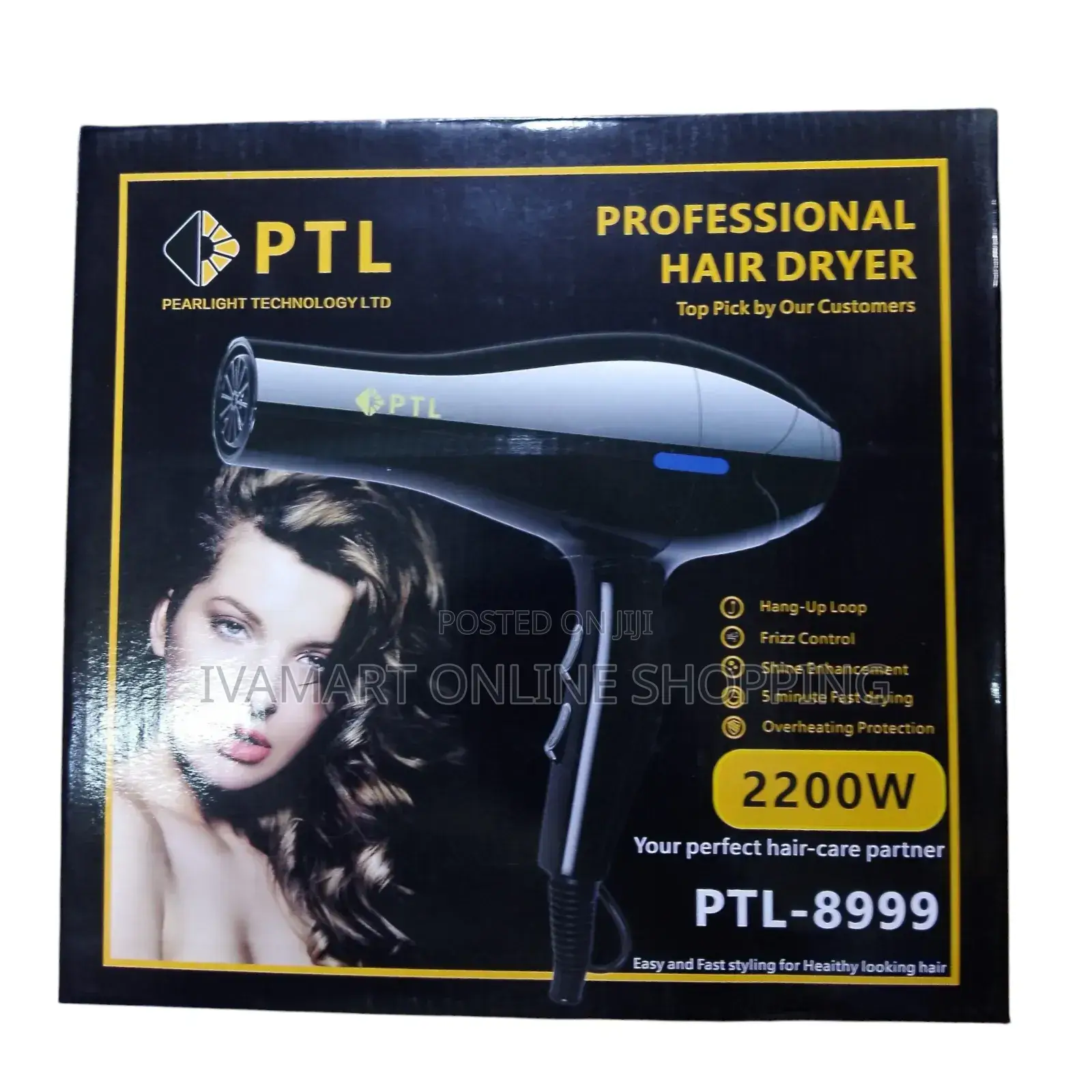 P T L Professional Hair Dryer – 2200w, 5 Mins Fast Drying