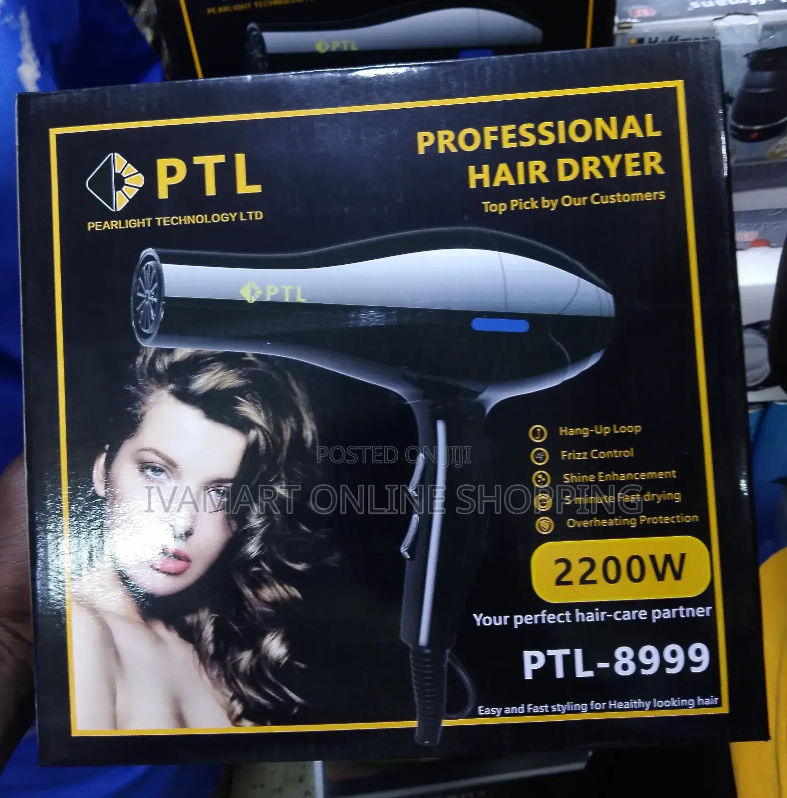P T L Professional Hair Dryer – 2200w, 5 Mins Fast Drying